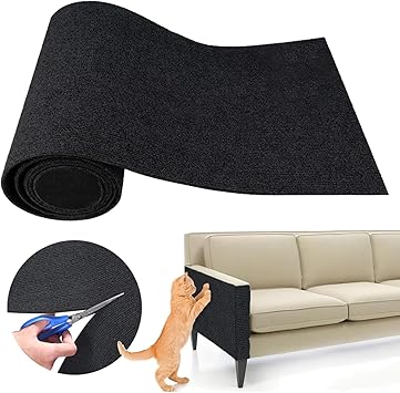 Cat Scratching Climbing Carpet Mat, Adhesive Trimmable Cat Post Covered Pad Replacement for DIY Cat Tree Shelf Couch Corner W