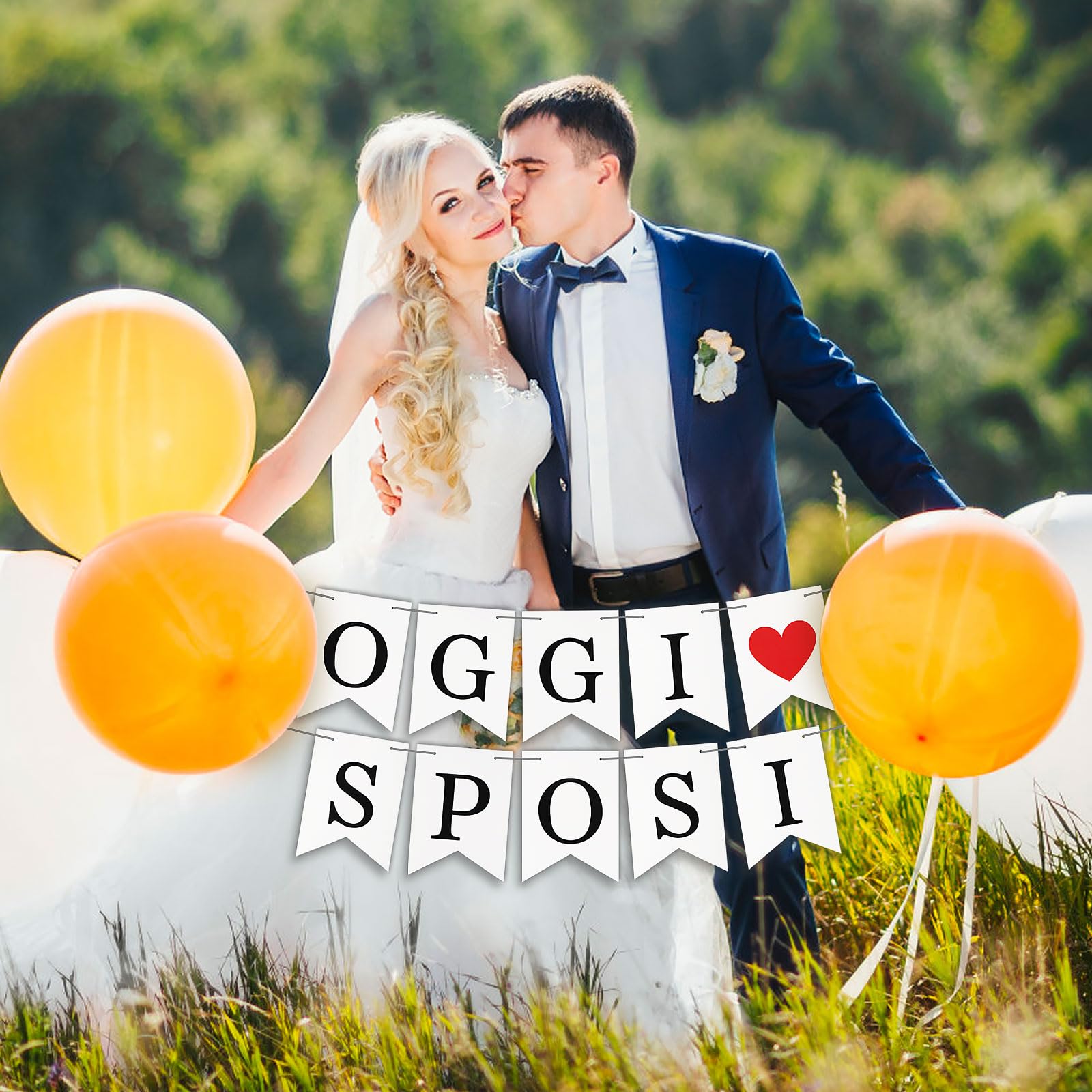 2 Striscioni Just Married Per Matrimonio Con Cuori - Ghirlande In Carta Per Auto, Ricevimento E Addio Al Nubilato - Decorazioni Feste Nozze