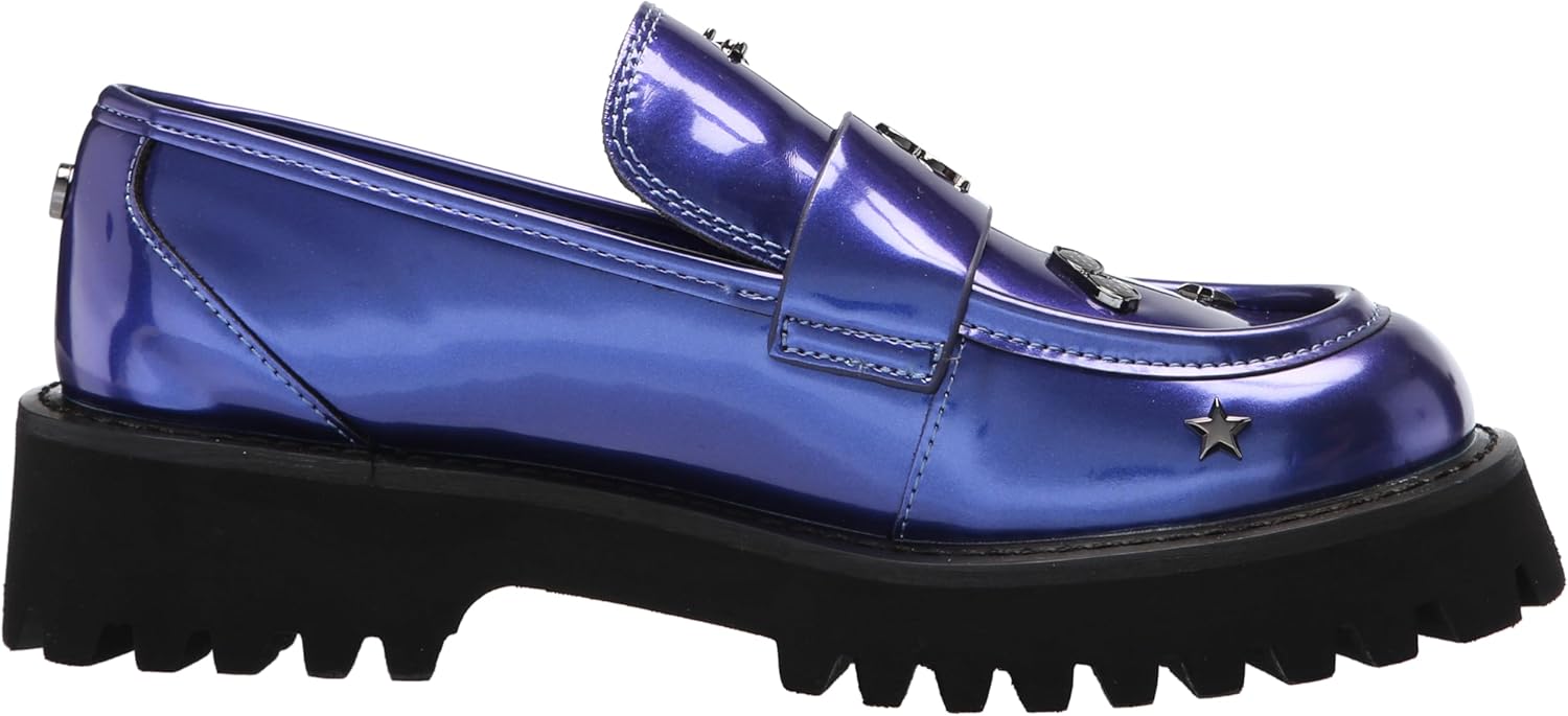 Karl Lagerfeld Womens Gaston Lug Sole Loafer with Pin Embellishments - Image 6