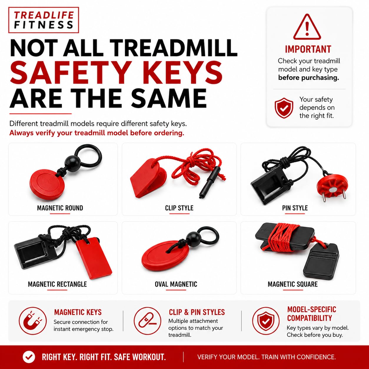 Amazon.com : TreadLife Fitness Treadmill Safety Key - Replacement