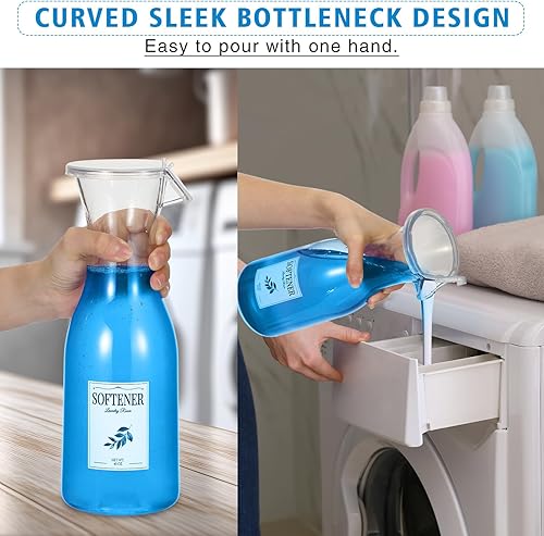 Miniatura 3 de Layhit Dispensador de detergente para ropa de 40 onzas, dispensador de suavizante de tela, contenedor de detergente líquido para lavandería,