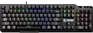 MSI Vigor GK41 Clavier Gaming Mécanique FR - Switches Kailh Red (Linéaires), Touches Ergonomiques, Base Antidérapante, 6 L...