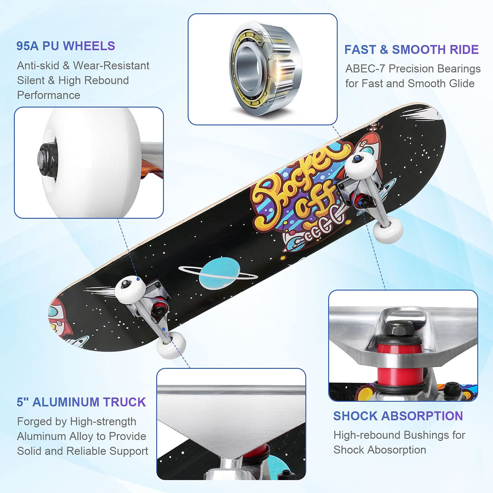 Produktbild von JUCKER HAWAII Profi Skateboards // Komplettboards Für Anfänger Bis