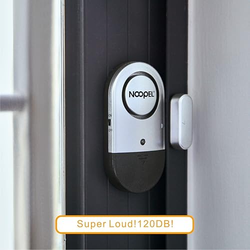 Miniatura 7 de Alarmas de puerta, paquete de 6 para seguridad de los niños, sensor de alarma de piscina Noopel de 120 dB para puertas y ventanas, alerta de entrada