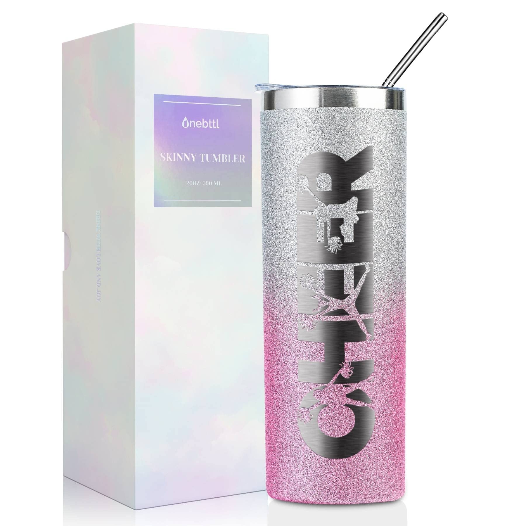 Onebttl Cheerleader Glitter Tumbler