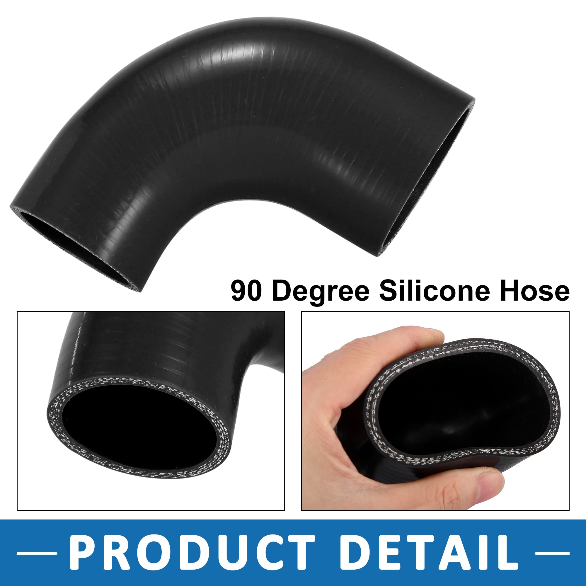 Tubo Gomito Riduttore In Silicone 90° Da 2 A 2.5 Pollici (51-63mm) Taukealugs