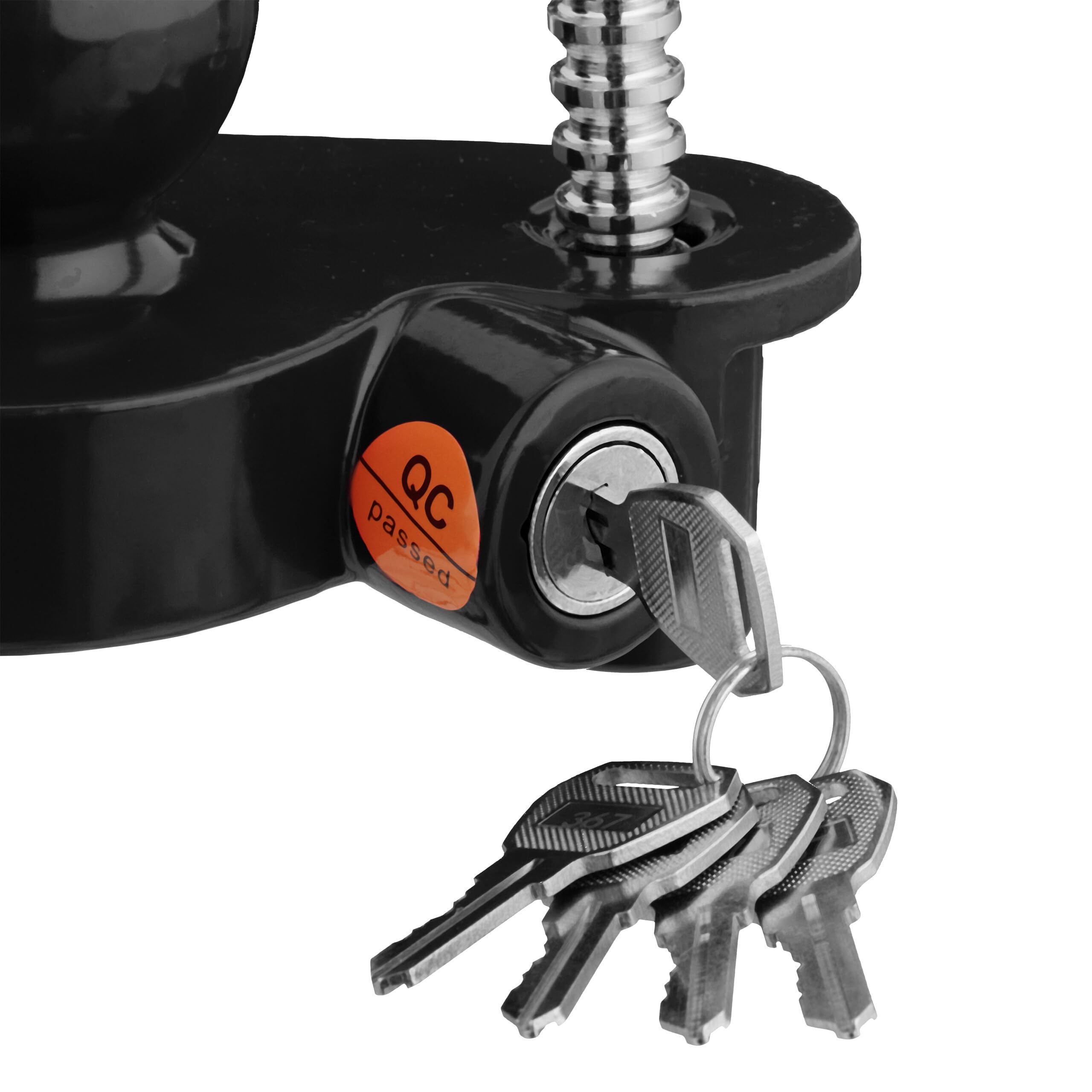 Relaxdays Antifurto per Rimorchio, Blocco per Auto, Dispositivo di Protezione per Caravan Lucchetto con 5 Chiavi, Nero