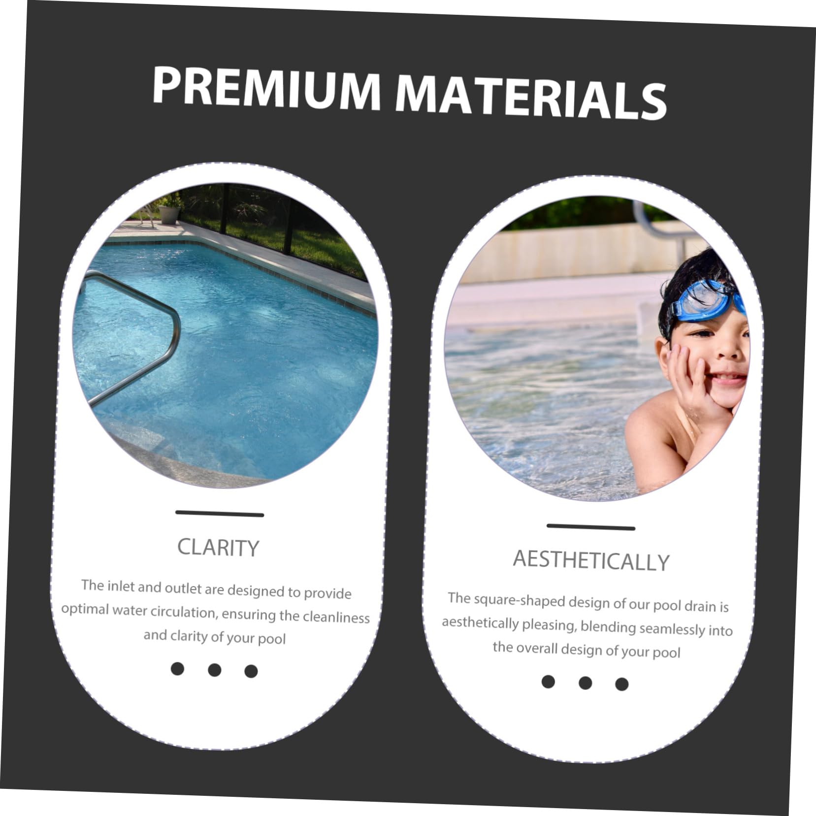 BESPORTBLE Cubierta Protectora de Desagües Sumidero Piscina de Plástico Cuadrada para Piscina, Tapa de Seguridad de Drenaje Que Mantiene Limpieza y Circulación Óptima