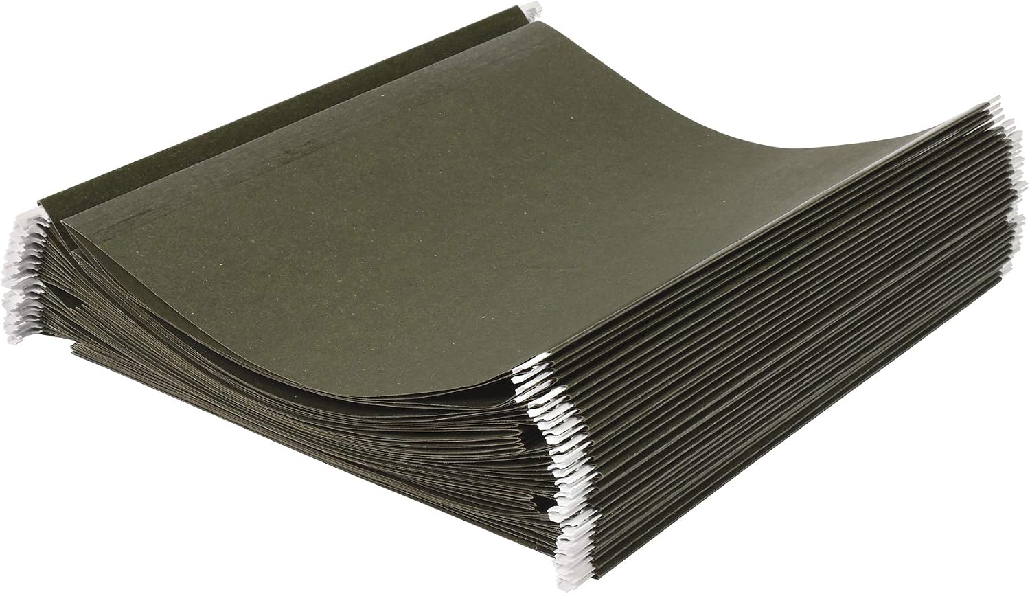 Amazon Basics Hanging File - Poly Reinforced, 1/5 Tab, Green, Letter, 25-Pack