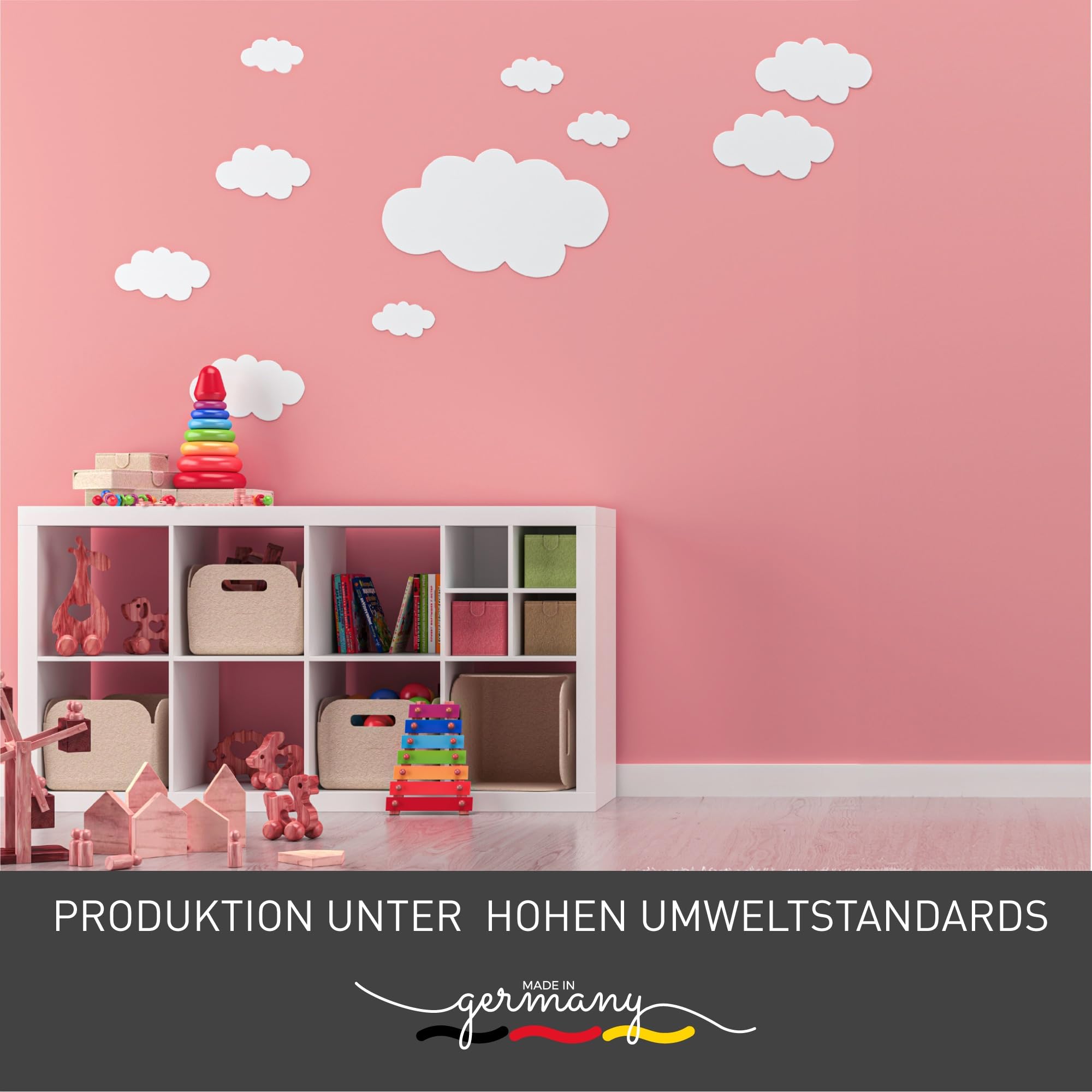 Craft Colors® hochwertige Wandfarbe edelmatt, Kreidefarbe made in Germany, DESIGN Collection No. 401 Prinzessinnenrosa/Babyrosa (2,5L)