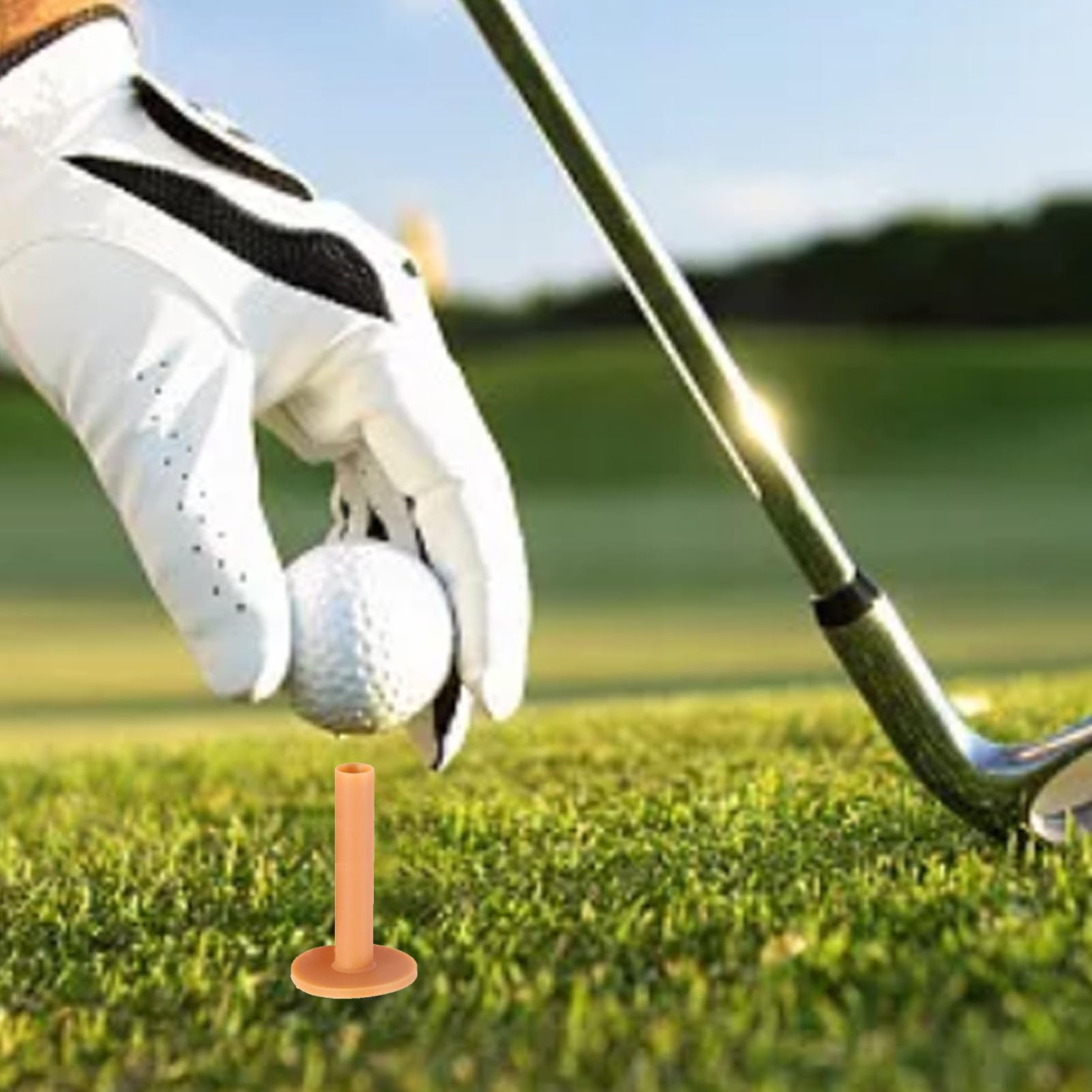 Yosoo Health Gear Goma Tees de Golf, Set de 8 Piezas Irrompibles, Diferentes Tamaños 35-80 mm, Base para Campo de Práctica de Conducción