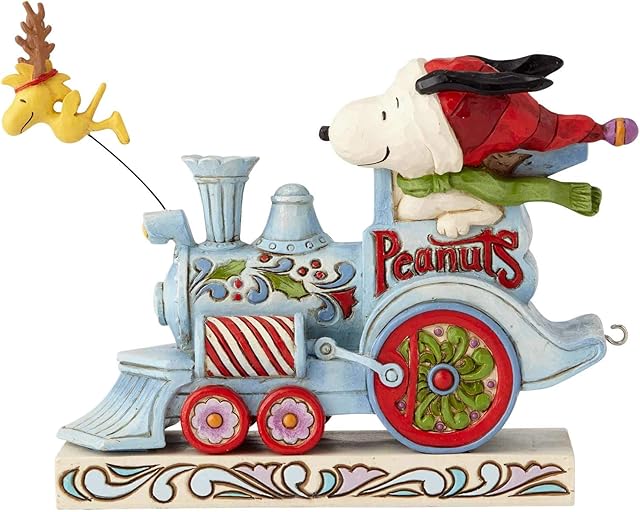 Enesco Peanuts by Jim Shore Snoopy Woodstock Christmas Train