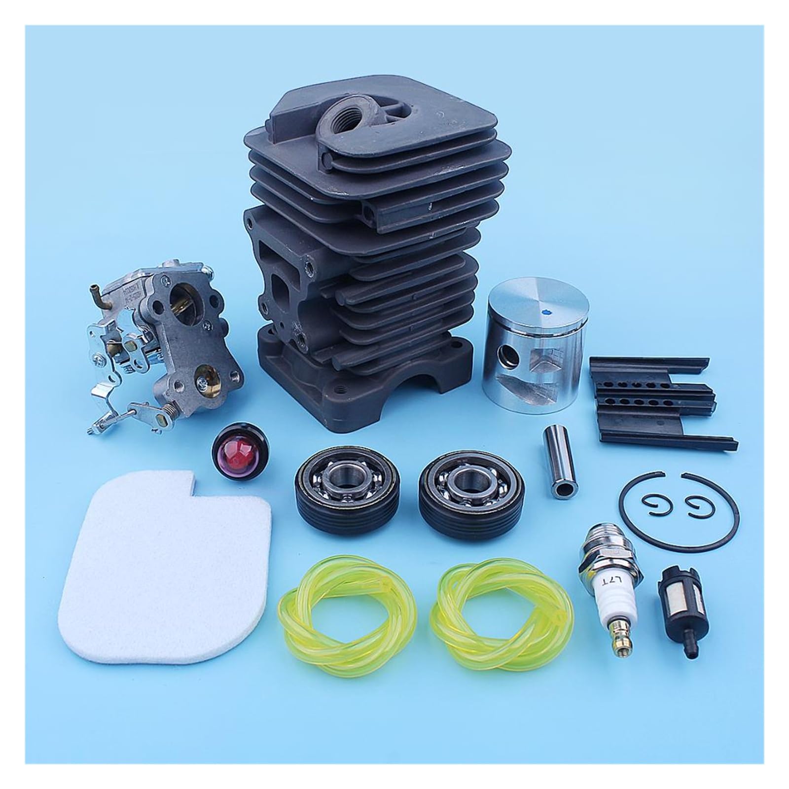 Kit de carburador pistón cilindro 41mm for motosierra Poulan P3314 P3314WS P3314WSA P3416 P3516PR P4018AV PP3816 PP4218AVX 530071884