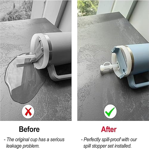 Miniatura 4 de Juego de 13 tapones de silicona a prueba de derrames compatibles con Stanley de 40 onzas y 30 onzas, accesorios que incluyen tapa para pajilla