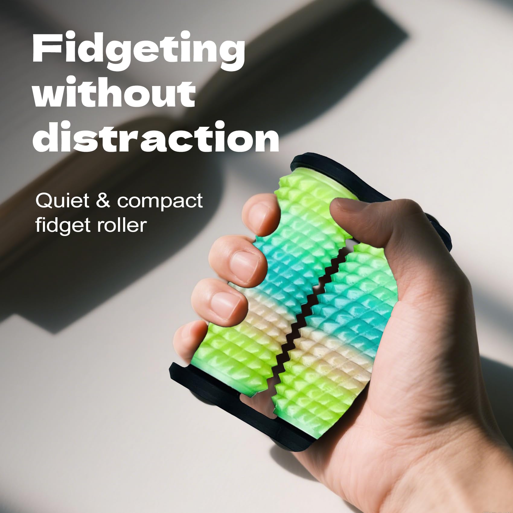 Handheld Fidget Toy with Tactile Spikes for Adults, Help Relieve Stress, Anxiety, Tension, Promotes Focus, Promotes Focus and Portable Design (): Green