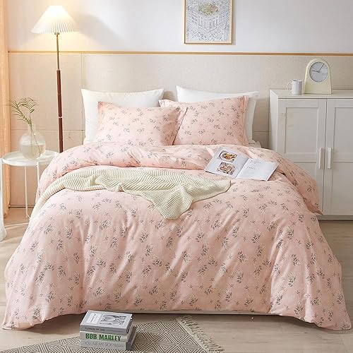 Miniatura 202 de Funda de edredón de 3 piezas, funda de edredón de algodón suave, estilo bohemio, juego de ropa de cama estética con cierre de cremallera, 4 lazos