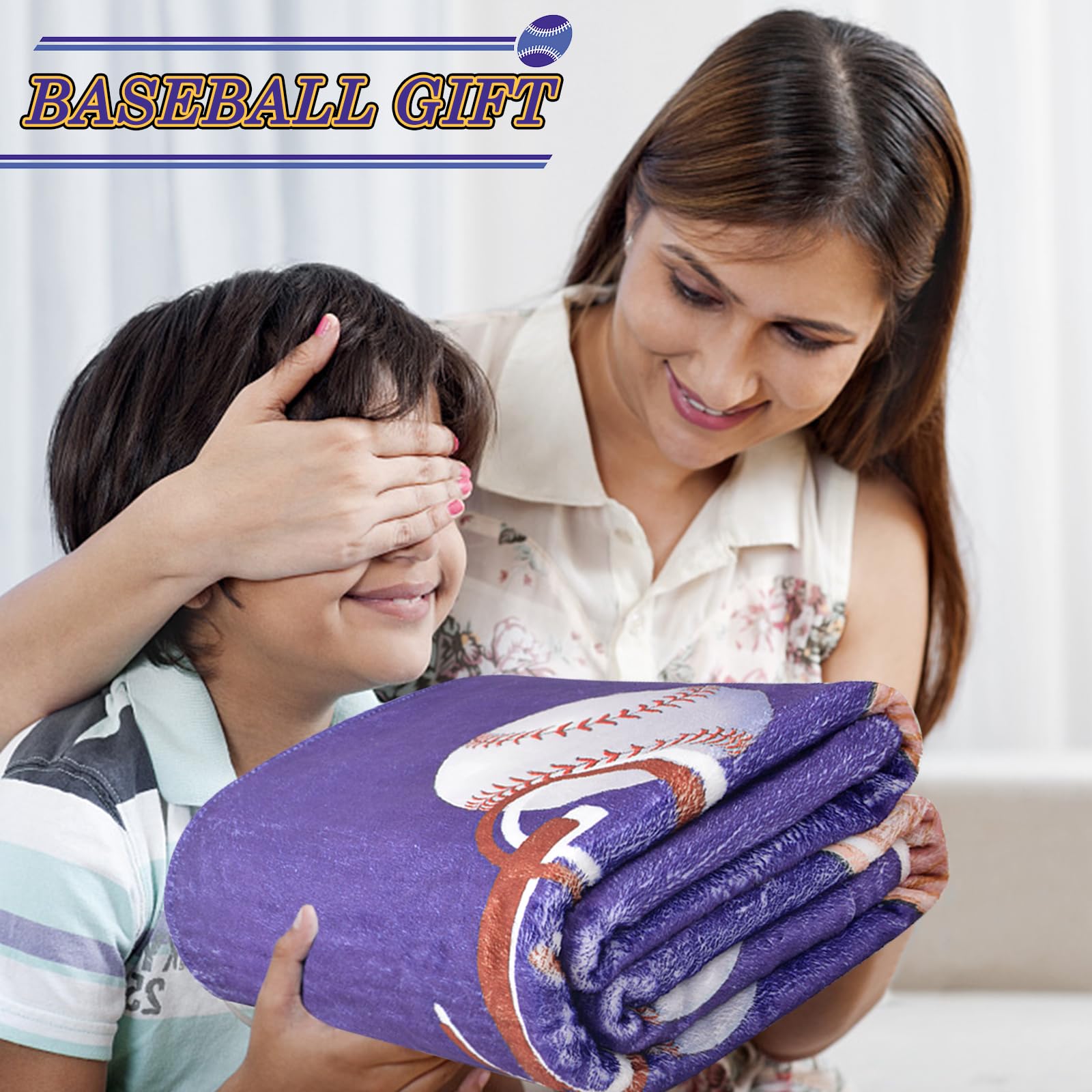 Baseball-Decke Aus Flanell, 152x203 Cm – Weiche Plüschdecke Für Erwachsene & Kinder, Fusselfrei, Maschinenwaschbar, Für Couch & Bett
