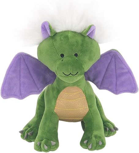 Lambs & Ivy Dragón de peluche verde/púrpura juguete de peluche - Gus