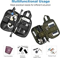 Vista 3 de Tactical EDC Pocket Organizer Pouch, Mini Small Tool Storage Pouch Bag Portable Nylon Molle Compatible Military Utility Pouch for Electronic
