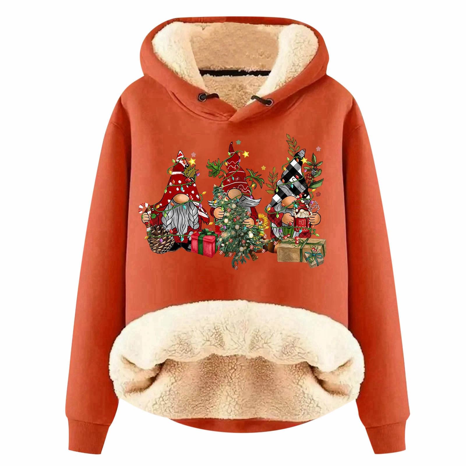 Sweat à capuche femme manches longues pull coton mélangé A153 - 4