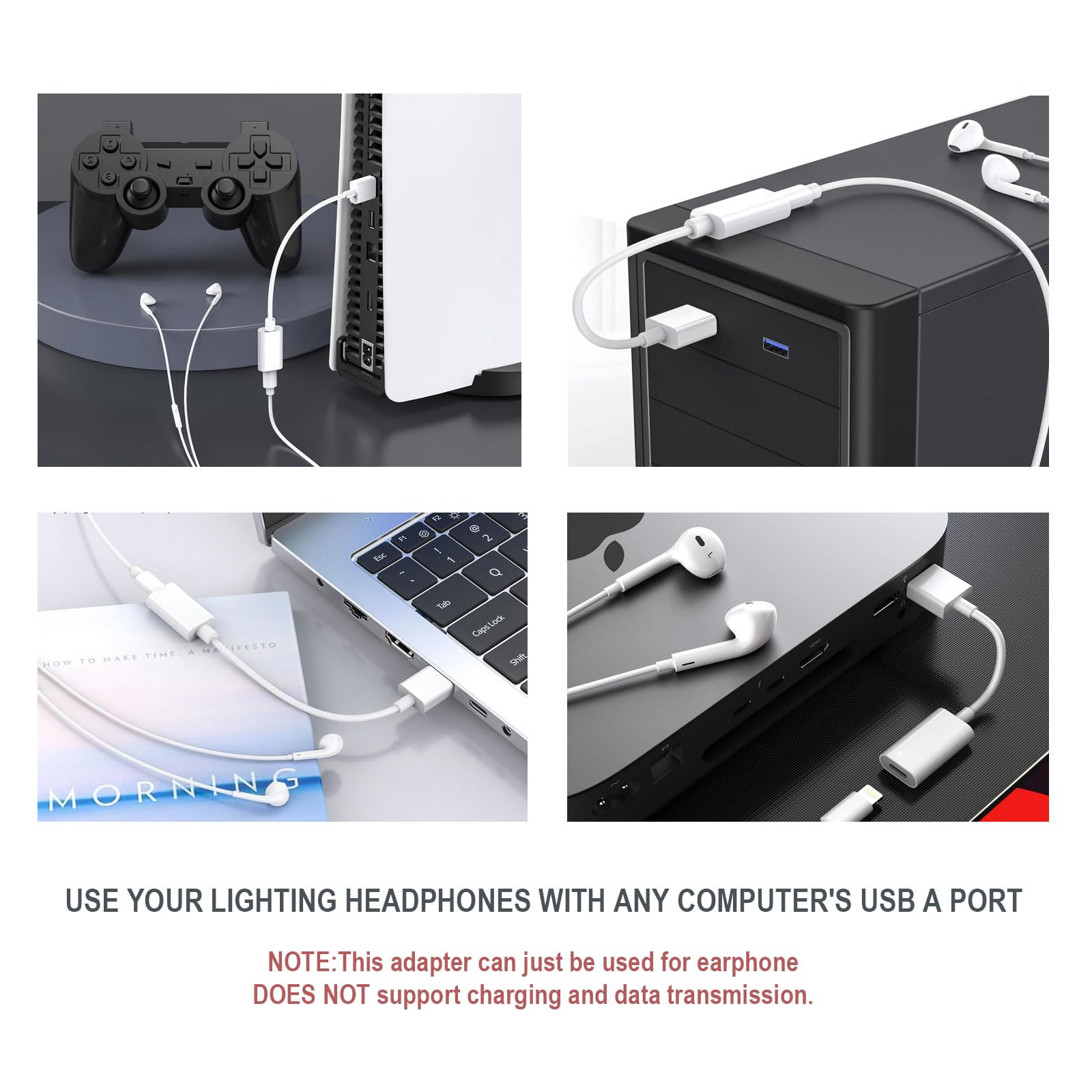 Amazon.com: Fidioto USB Male to Lightning Female Audio Adapter