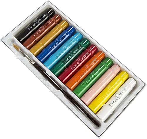 Miniatura 3 de Faber-Castell Barras de gel 12 lápices de acuarela torcidos para niños con pincel acuarelas para niños