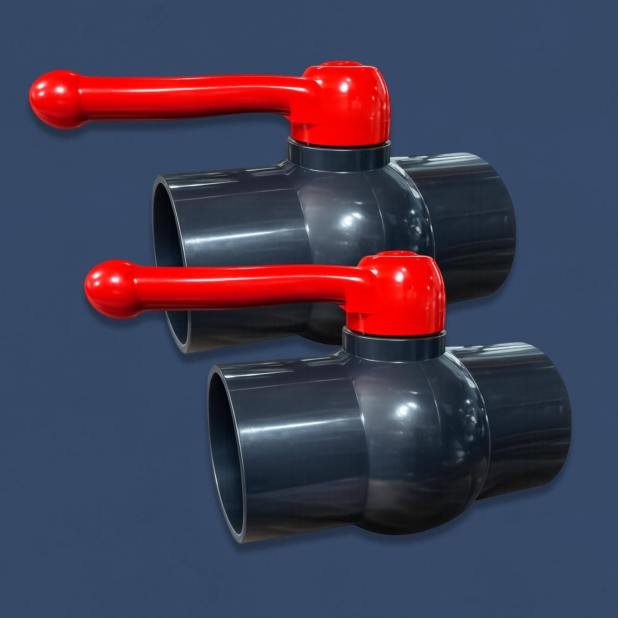 ERA - Válvula de bola compacta de 3 pulgadas, resistente SCH 80, PVC de grado industrial, puerto completo, válvula de cierre duradera para fontanería y riego