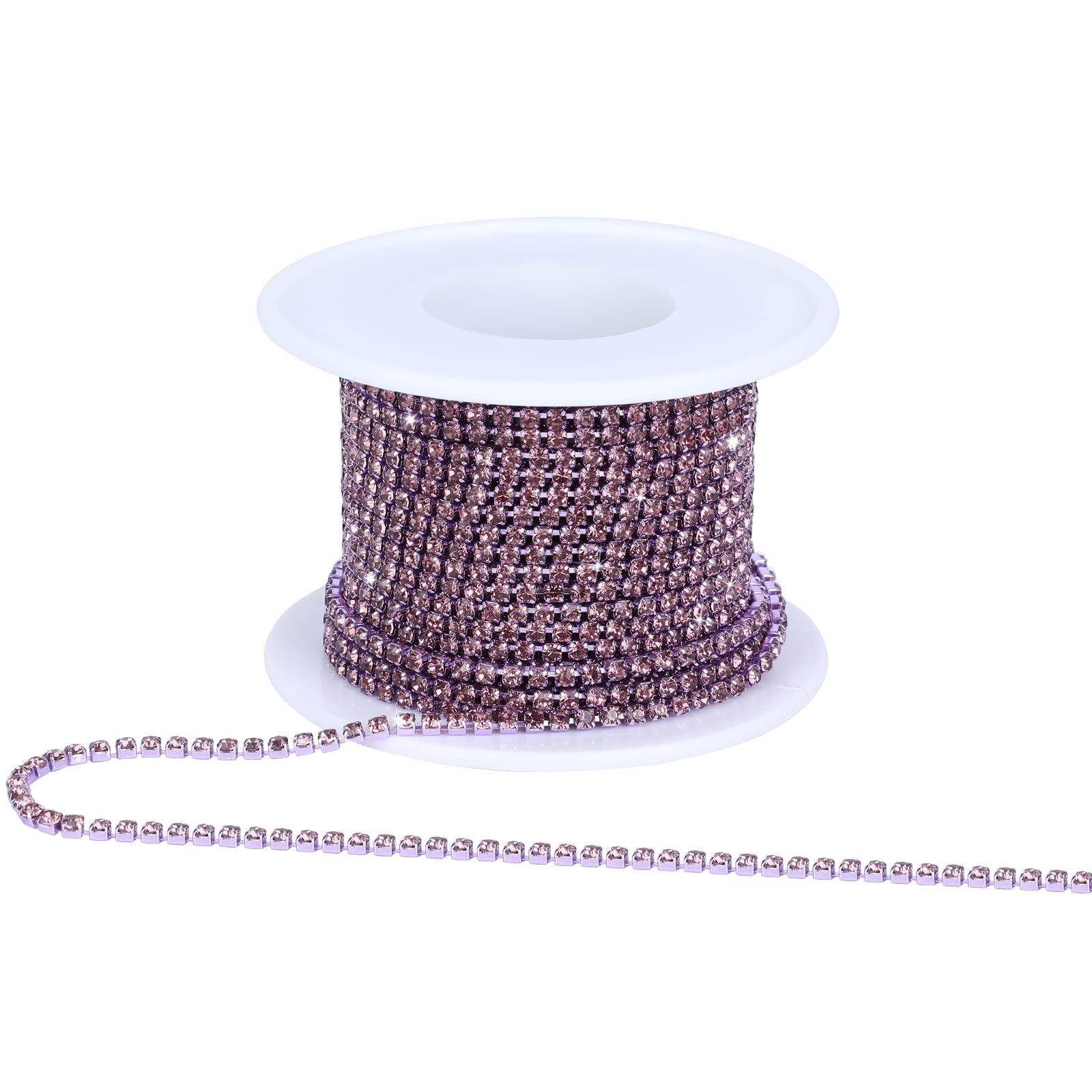 Ruban chaîne strass cristal violet couture bijoux loisirs créatifs