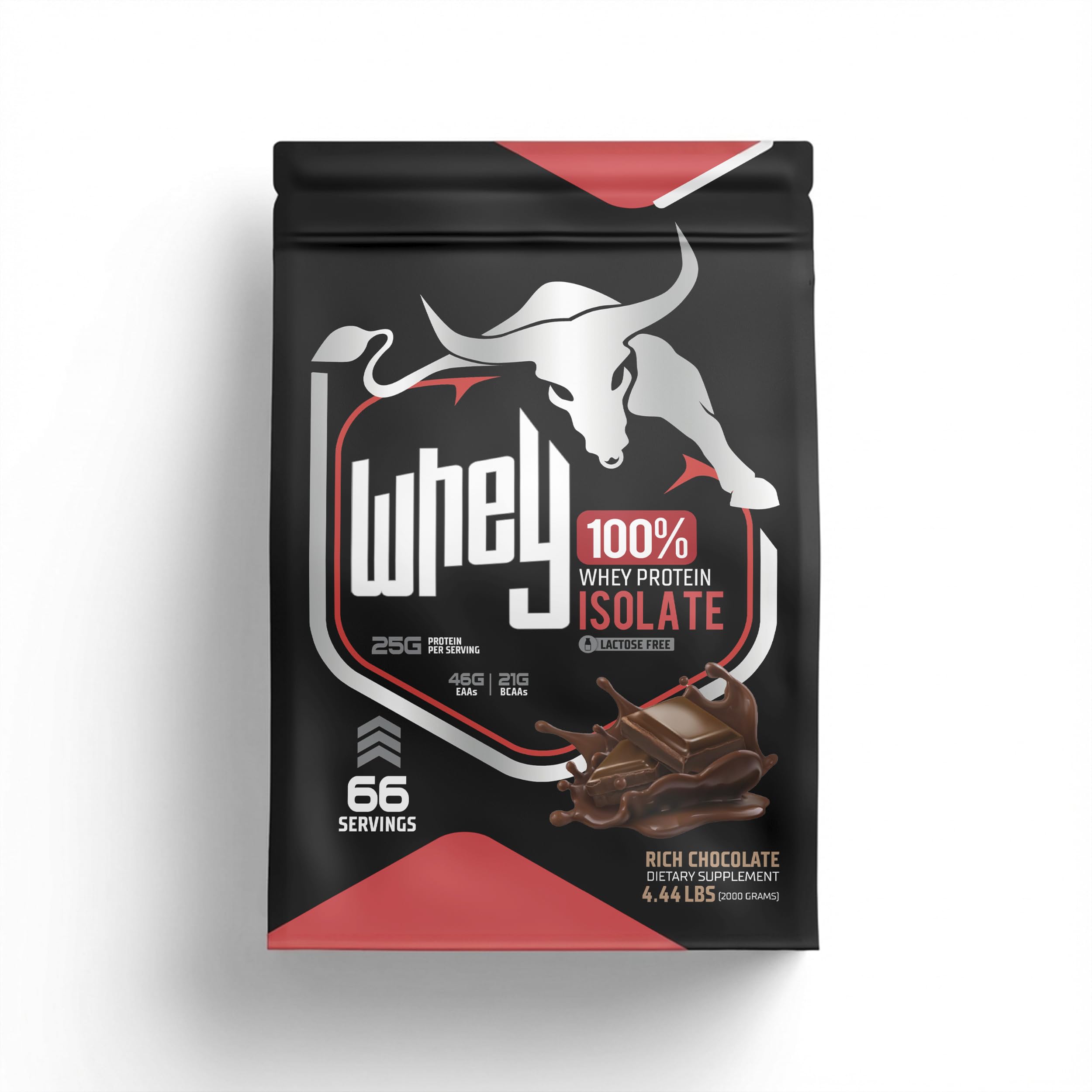 100% WHEY PROTEIN ISOLATE | LACTOSE FREE | LEAN MUSCLE GROWTH | FASTER RECOVERY | WORKOUT INTENSITY | 66 SERVINGS | 4.44 LBS | FSSAI APPROVED (Rich Chocolate)