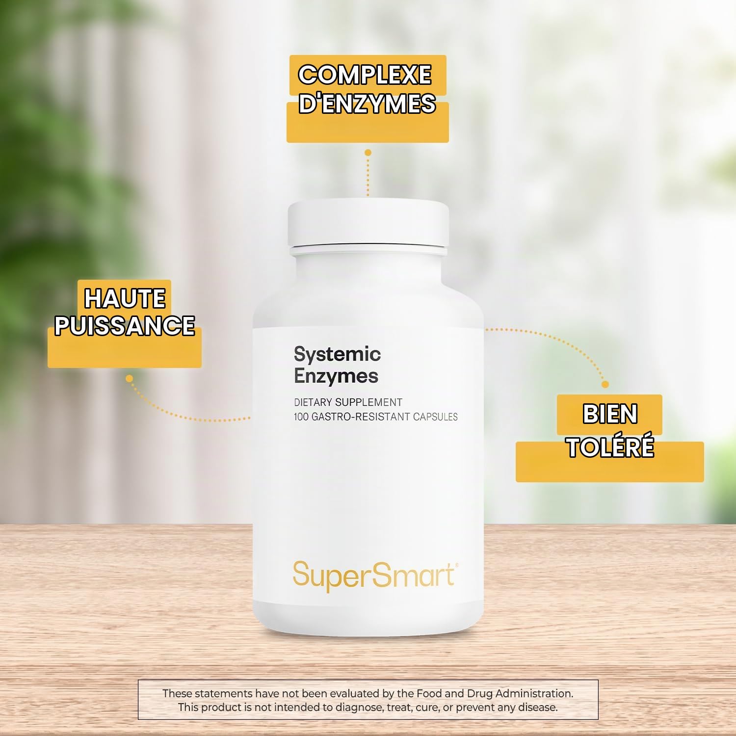 Systemic Enzymes - Puissant Anti-Inflammatoire - 8 Enzymes - SuperSmart | Pancréatine - Bromélaïne - Protéase - Trypsine - Lipase - Papaïne - Peptidase - Chymotrypsine - Vegan - DrCaps™
