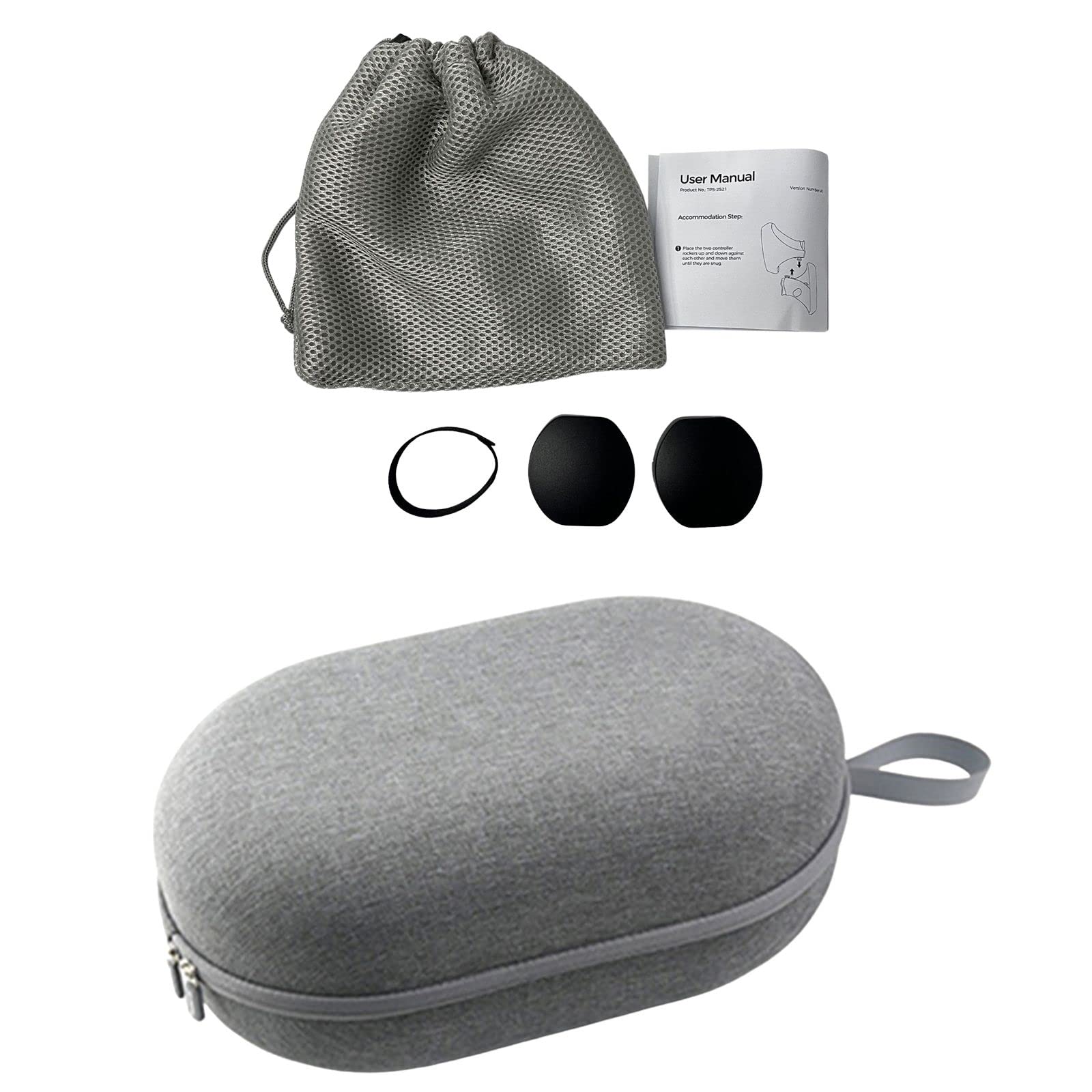 Custodia Portatile Hard Case Skin per Auricolare PS VR2 per PlayStation VR2 Sense Maniglia Accessori con copri di protezione dell'obiettivo + Custodia per controller + Fascetta