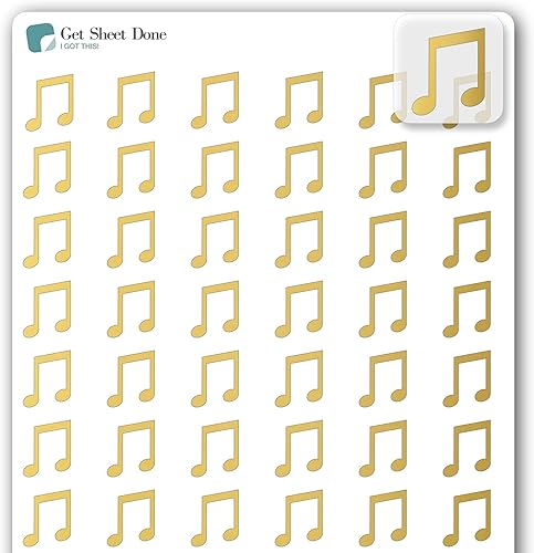 Music Icon Planner Sticker  54 Gold Foiled Vinyl (12)  Piano Music Class Note Performing ArtsEssential Productivity Life PlannerBullet Bujo