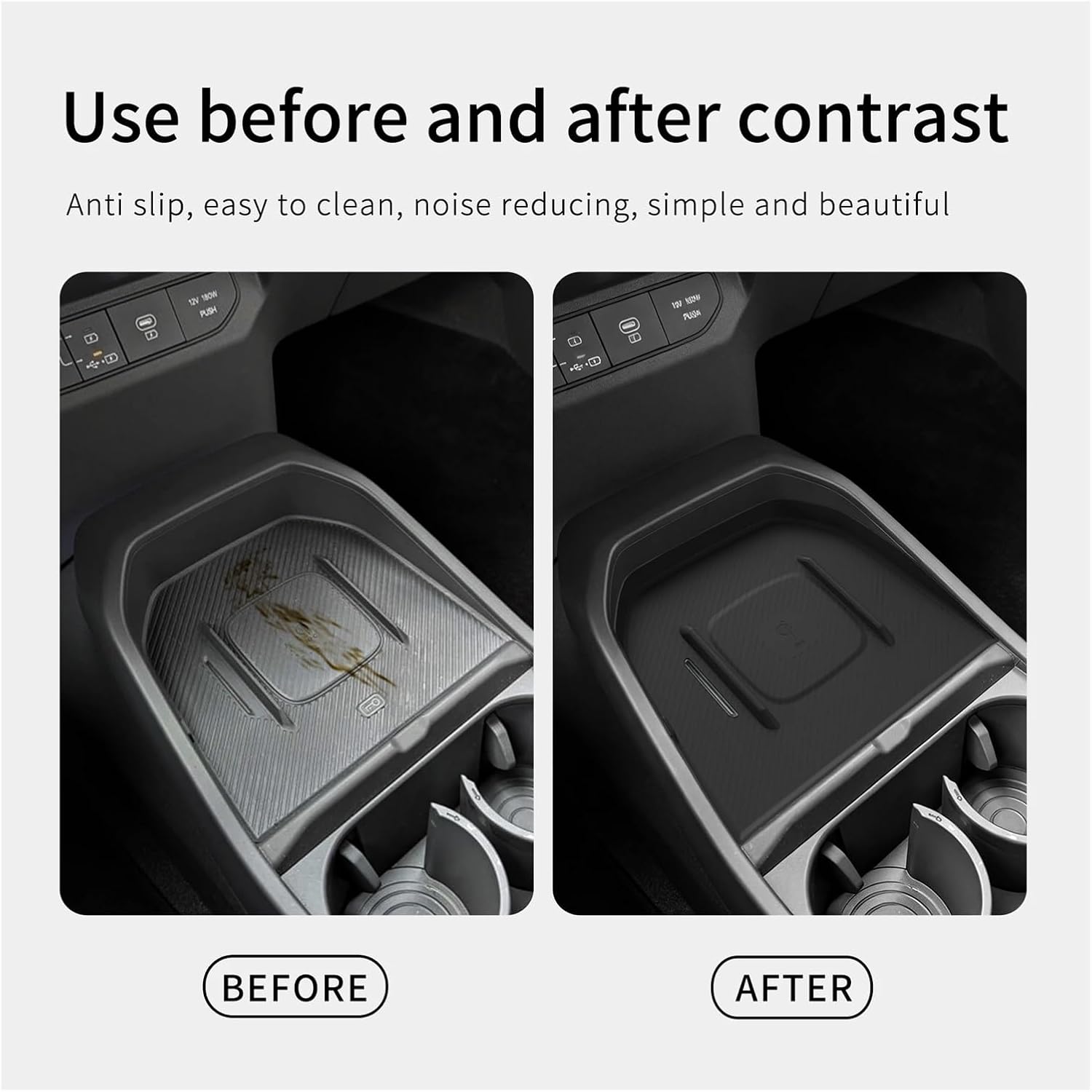 Compatible with Kia EV3 2024-2026 Car Wireless Charging Pad Anti-Slip Protective Mobile Phone Storage Box Mat Interior Accessories