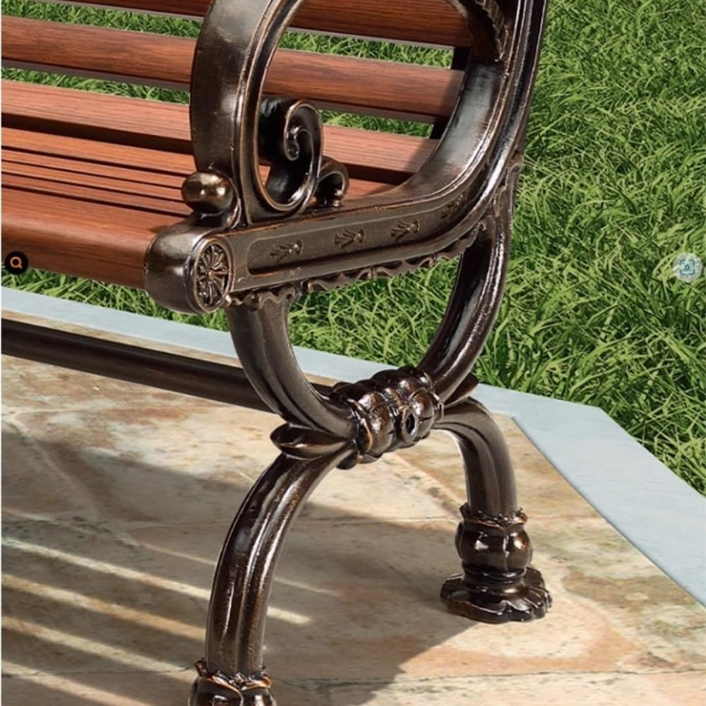 Outdoor Bench, Suitable for Garden, Porch, Courtyard, Park Chair Outdoor Bench Plaza Outdoor Leisure Backrest Chair Sub Long Seat Garden Bench(Large)