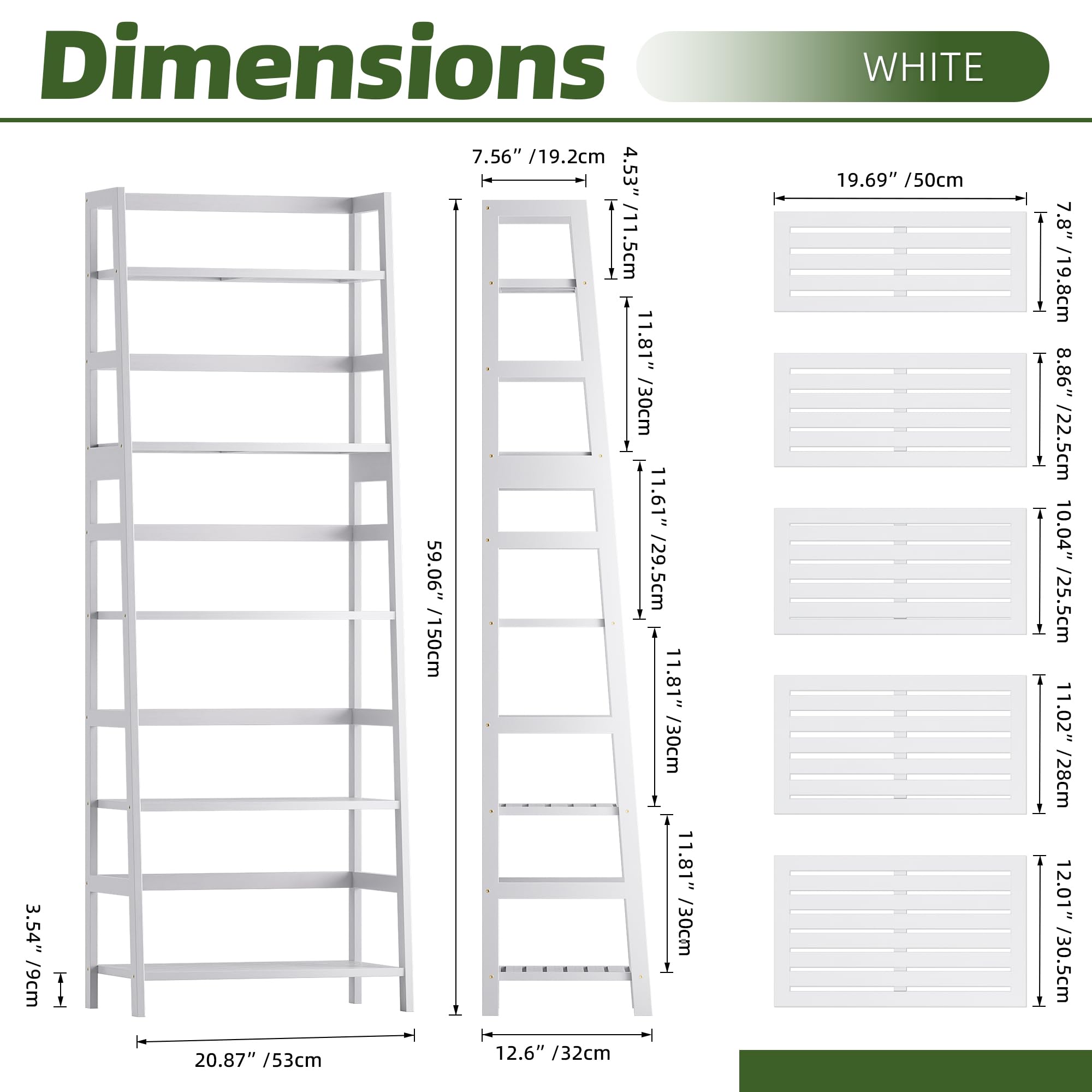Libreria 5 Ripiani In Bambù E Legno - Stile Industriale Rustico - Per Soggiorno, Ufficio, Casa - Foto 10