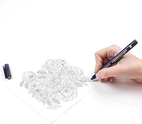 Miniatura 4 de Tombow 66403 Bolígrafo de dibujo MONO, paquete de 3. Crea dibujos precisos y detallados con tres tamaños de punta: 01, 03 y 05