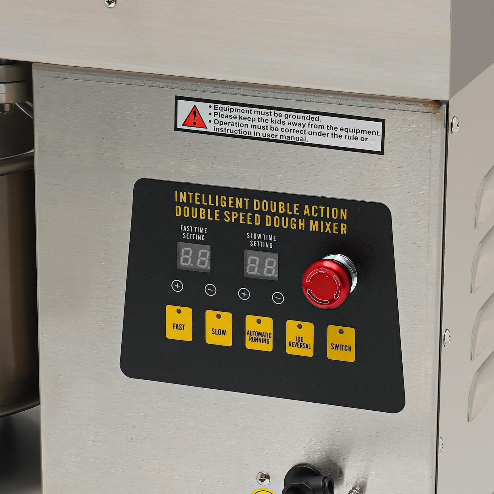 Dough Kneading Machine, 10L 750W, 360° Mixing, IPX1 Waterproof, Stainless Steel Heavy-Duty Commercial Stand Food Mixer for Daily Home Commercial Use