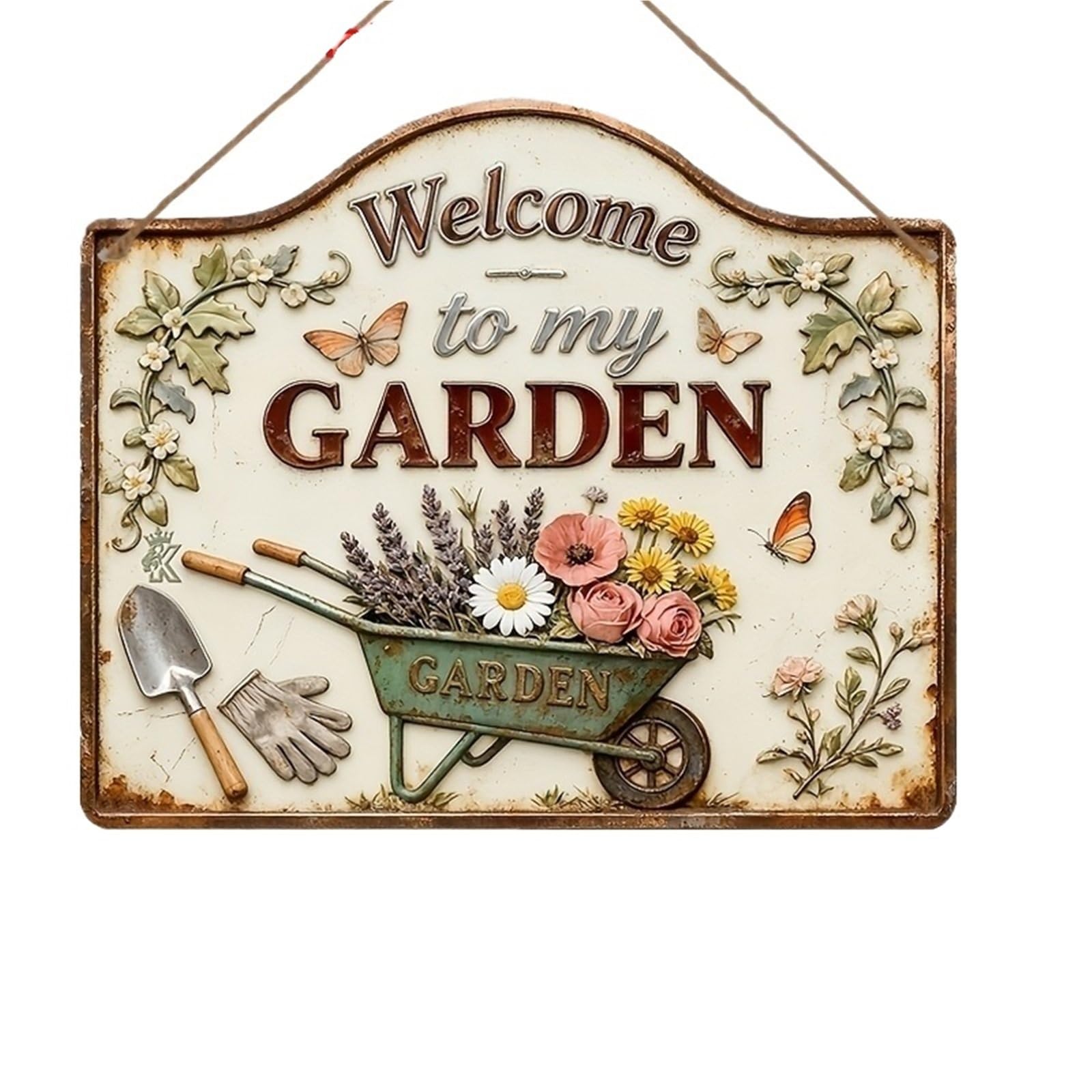 Wooden Welcome Sign 1pcs "Welcome To My Garden" Wooden Sign Rustic Wall Decor For Outdoor Garden for home