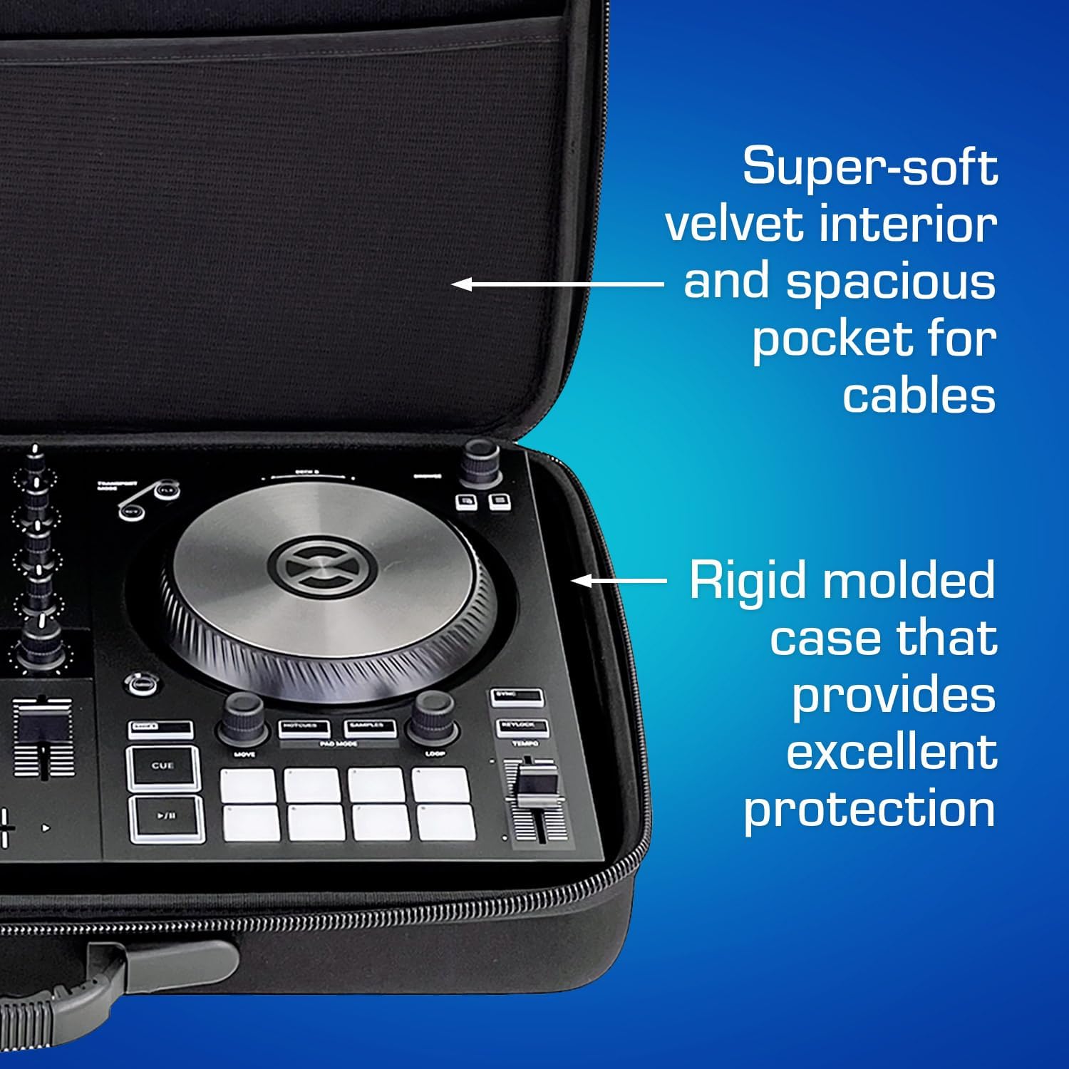 ANALOG CASES Native Instruments Traktor Kontrol S2 / Pioneer DDJ-FLX4 Case - Custom-Fitted Compact PULSE Hard Case for Travel