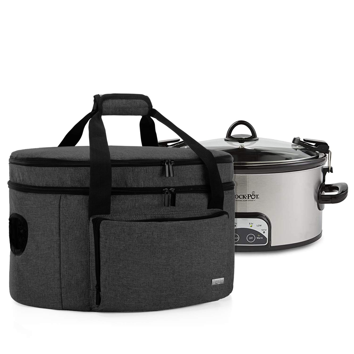 Buy Luxja Double Layers Slow Cooker Bag (with a Bottom Pad and Lid