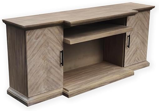 Empire USA 3686WE TV Console/TV Stand Wood w/Cabinets and Fireplace Option Brown 72, Not Contain Fireplace,for 2001B-36P