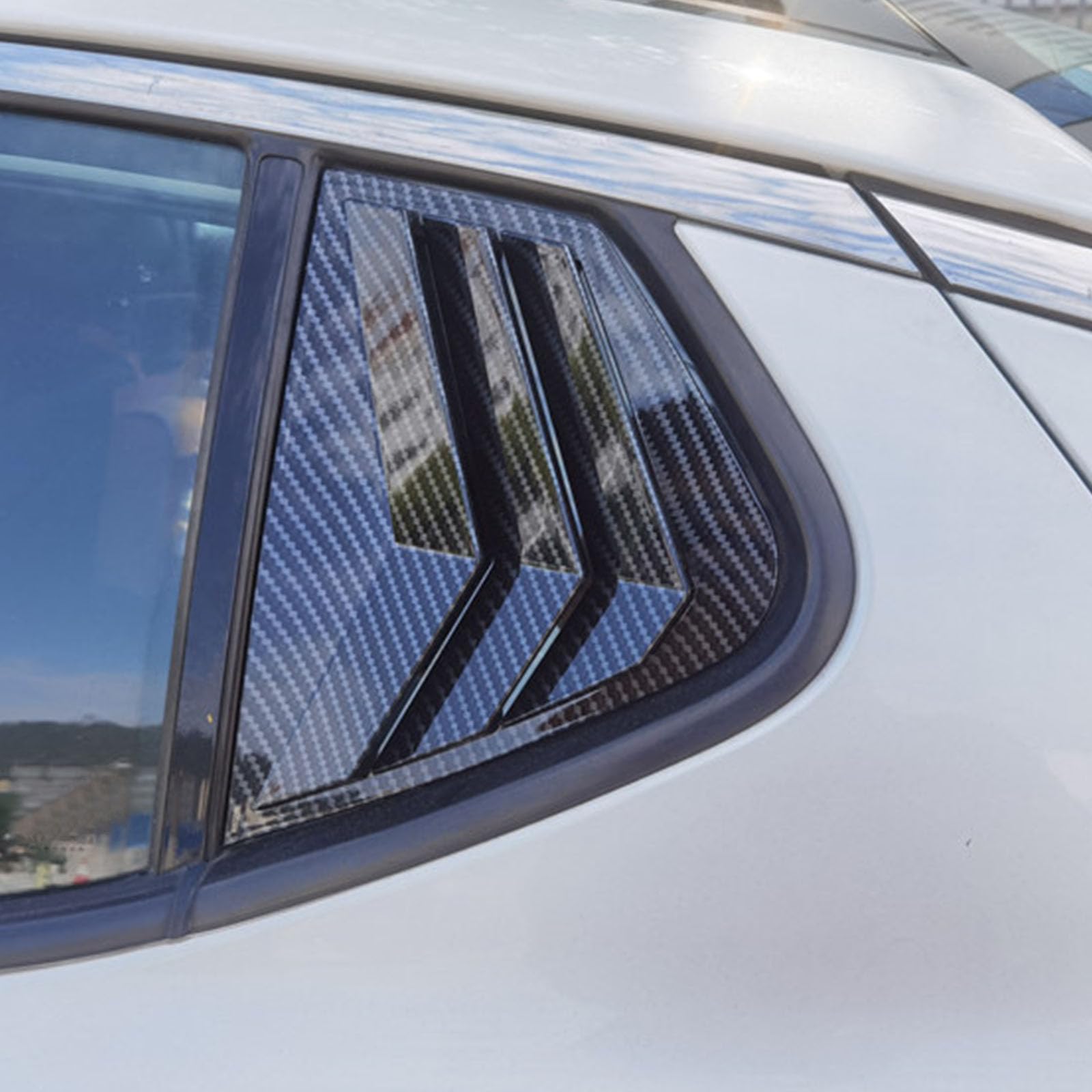 2 sztuki do KIA K5 2011-2015, tylne okiennice samochodowe żaluzje boczne, osłony, wykończenia, akcesoria zewnętrzne ABS, B Carbon Fiber Look