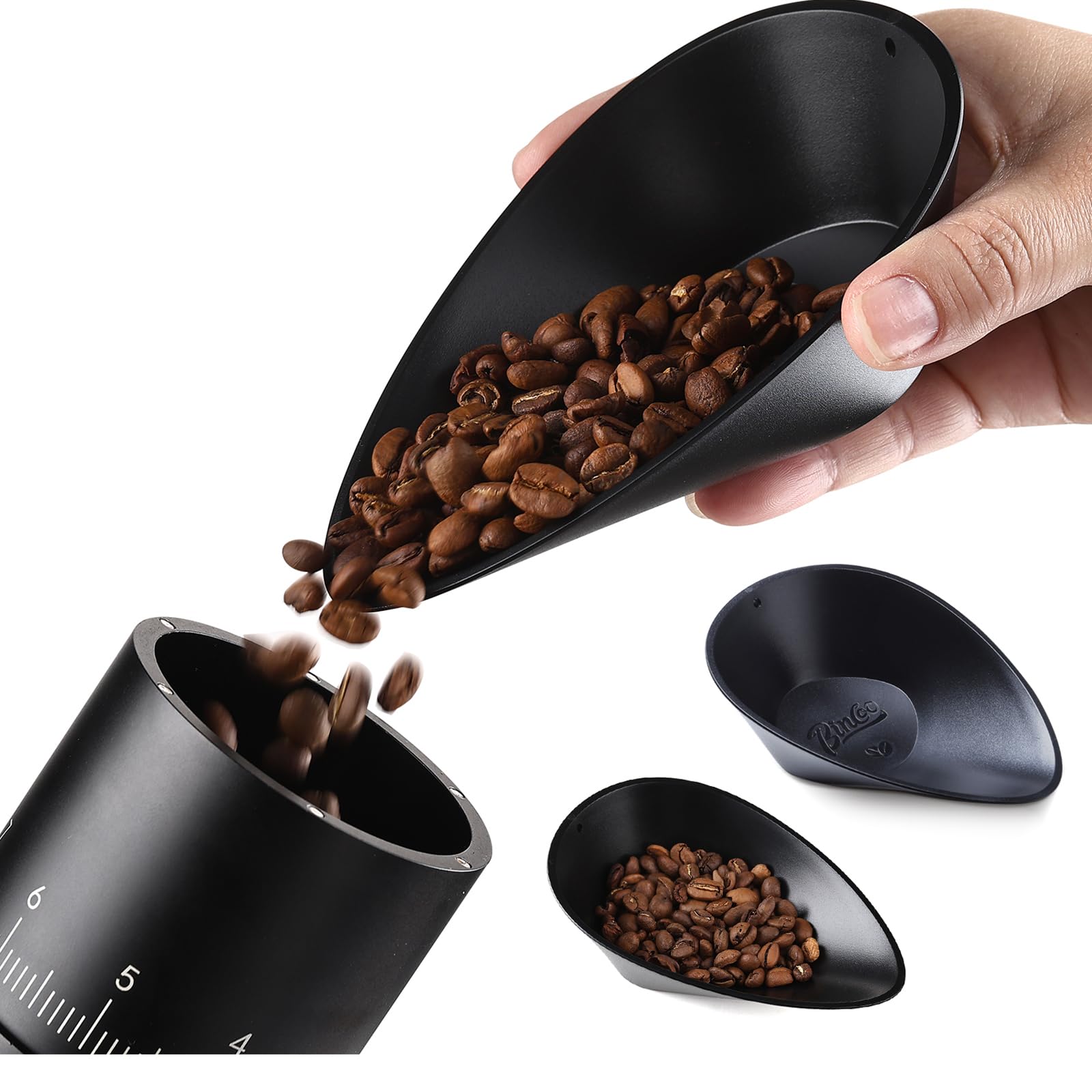 Bincoo Coffee Dosing Cup - 2-Pack Plastic Weighing Bowls For Espresso, Coffee Beans, Or Tea - View #4