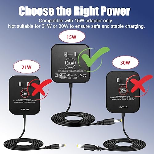 Miniatura 2 de Cargador adaptador de corriente de 15 W, compatible con Echo Dot 3ª/4ª/5ª generación Echo Show 5 (1ª y 2ª generación) Echo Pop Kids Edition Cable de