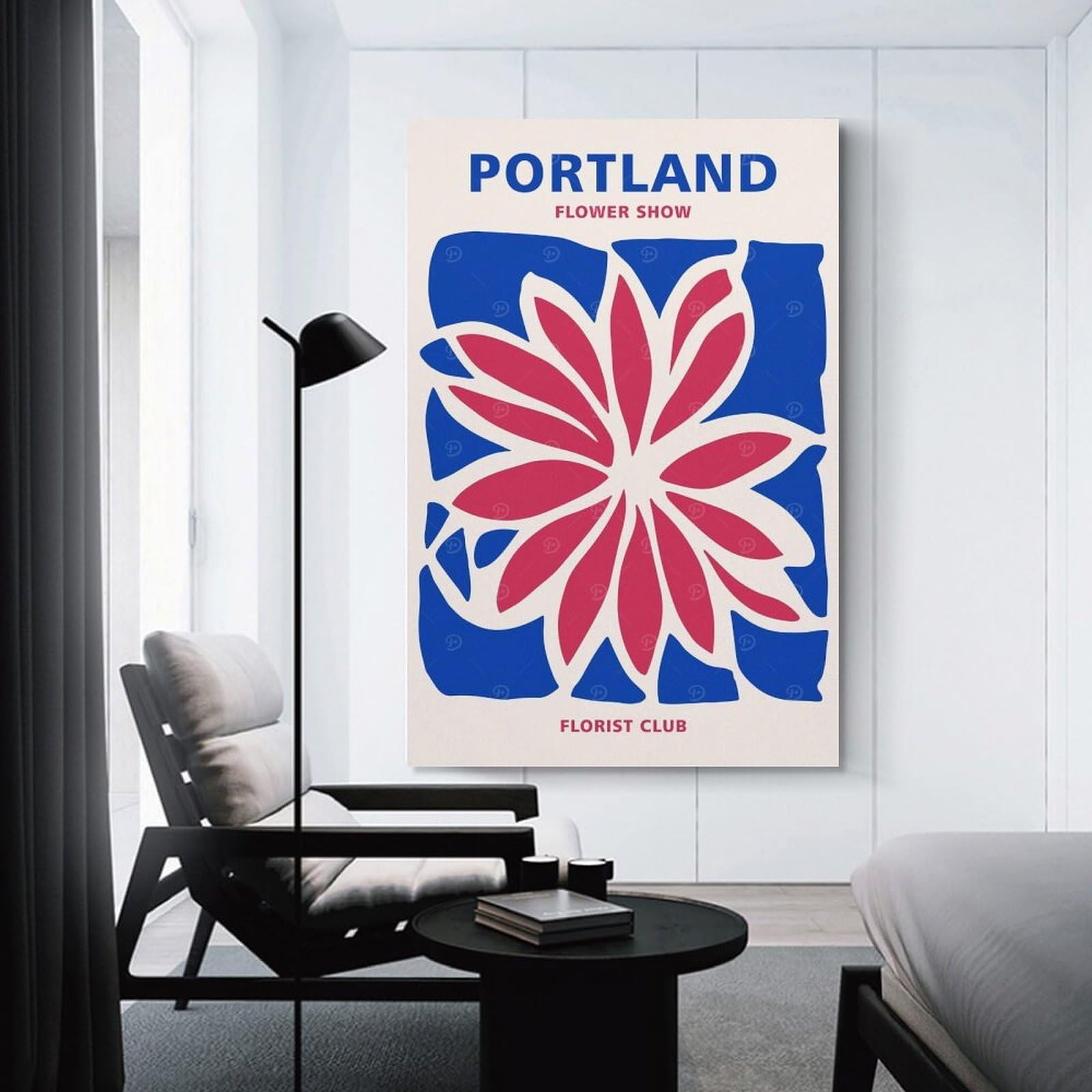 Junmoney Portland Florist Club Decorative Canvas Print, 24x36inch(60x90cm), for Study, Office Or Focused Interiors, Canvas Wall Decor for Creative Rooms