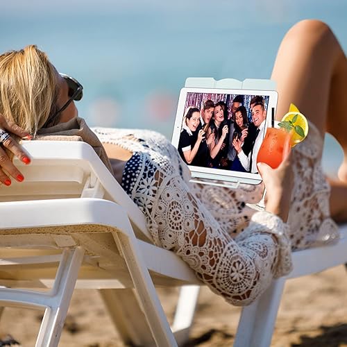 Miniatura 2 de Honagu Soporte de metal para libros de escritorio, soporte para libros para leer manos libres, soporte ajustable para documentos de libros de