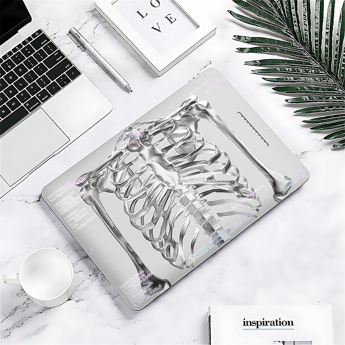 Case Compatible with MacBook Air 13 Inch 2022-2018 Release Model A2337 M1 M2 A2681, Art Protector Cover for Air13 Retina Display with Touch ID-Human Skeleton,13.6 Air（A2681 M2 2022