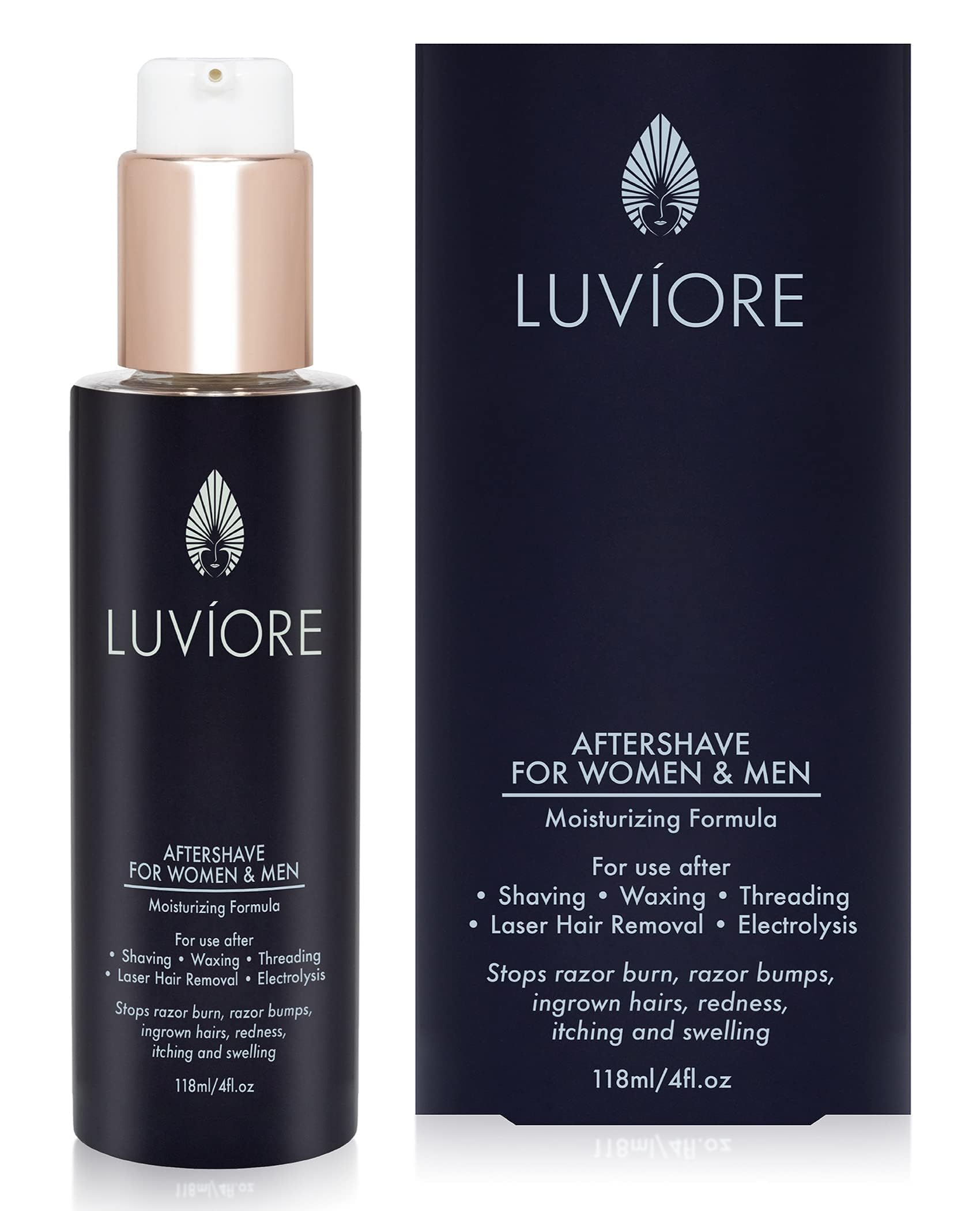 Ingrown Hair Treatment Solution (4 oz) - After Shave for Women & Men - Ingrown Hair treatment for bikini area - razor burn treatment women bikini - Moisturizing Serum for Women & Men 4 Fl Oz