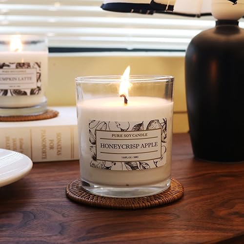 Miniatura 7 de Aronica Vela perfumada  Vela de soja perfumada fuerte de manzana crujiente regalo de Navidad para mujer  Velas de aromaterapia  Velas de regalo para