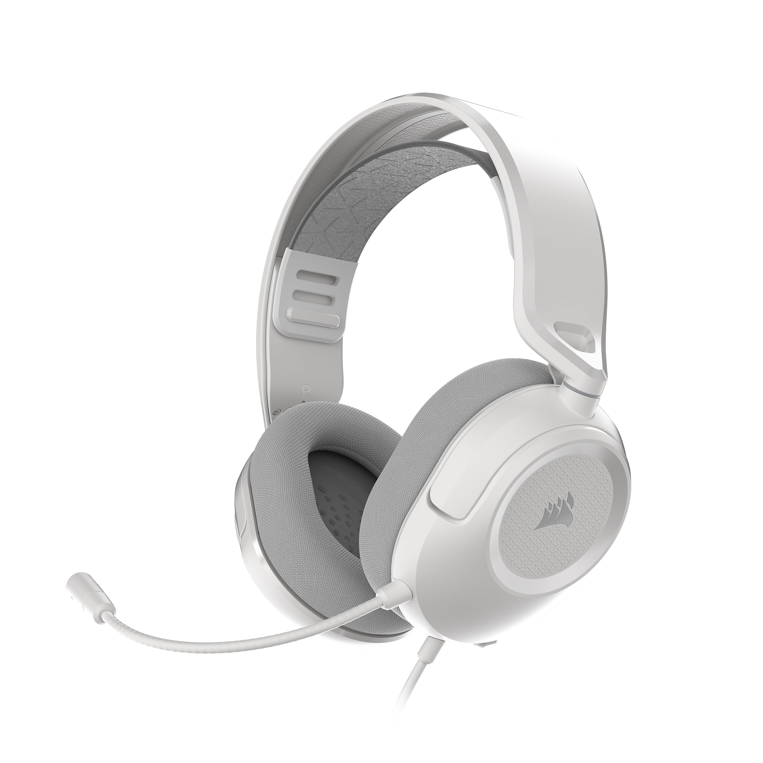 Corsair HS35 V3 Gaming-Headset, kabelgebunden, mit Mikrofon, PC/PS5/PS4/Switch/Xbox/Mac, leicht und bequem, 3,5 mm, Weiß